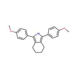 COc1ccc(-c2[nH]c(-c3ccc(OC)cc3)c3c2CCCC3)cc1 ZINC000013835370