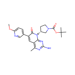 COc1ccc(-c2cc3c(C)nc(N)nc3n([C@@H]3CCN(C(=O)OC(C)(C)C)C3)c2=O)cn1 ZINC000117704416