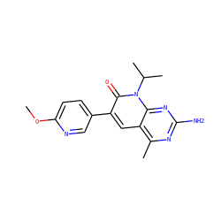 COc1ccc(-c2cc3c(C)nc(N)nc3n(C(C)C)c2=O)cn1 ZINC000064528119