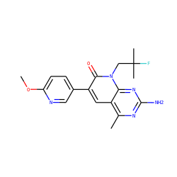 COc1ccc(-c2cc3c(C)nc(N)nc3n(CC(C)(C)F)c2=O)cn1 ZINC000117711707