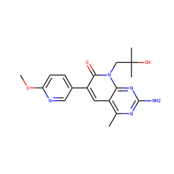 COc1ccc(-c2cc3c(C)nc(N)nc3n(CC(C)(C)O)c2=O)cn1 ZINC000117697081