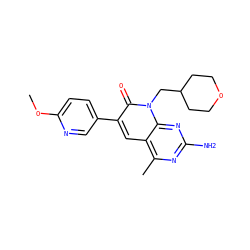 COc1ccc(-c2cc3c(C)nc(N)nc3n(CC3CCOCC3)c2=O)cn1 ZINC000117708533