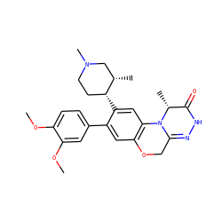 COc1ccc(-c2cc3c(cc2[C@@H]2CCN(C)C[C@@H]2C)N2C(=NNC(=O)[C@H]2C)CO3)cc1OC ZINC000299821916