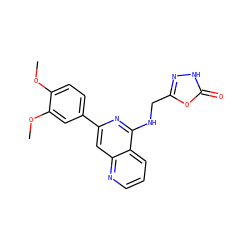 COc1ccc(-c2cc3ncccc3c(NCc3n[nH]c(=O)o3)n2)cc1OC ZINC000114019366