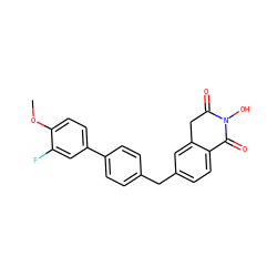 COc1ccc(-c2ccc(Cc3ccc4c(c3)CC(=O)N(O)C4=O)cc2)cc1F ZINC000299865803