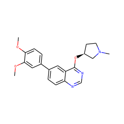 COc1ccc(-c2ccc3ncnc(O[C@H]4CCN(C)C4)c3c2)cc1OC ZINC001772624303