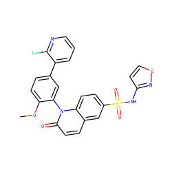 COc1ccc(-c2cccnc2F)cc1-n1c(=O)ccc2cc(S(=O)(=O)Nc3ccon3)ccc21 ZINC001772639332