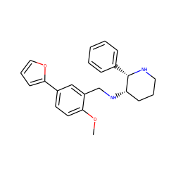 COc1ccc(-c2ccco2)cc1CN[C@H]1CCCN[C@H]1c1ccccc1 ZINC000022938149