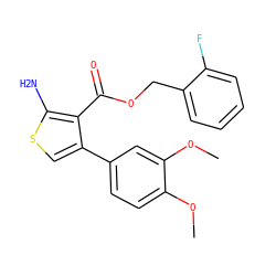 COc1ccc(-c2csc(N)c2C(=O)OCc2ccccc2F)cc1OC ZINC000096929336