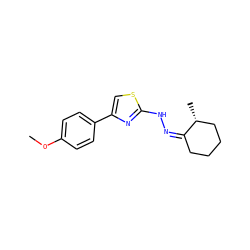 COc1ccc(-c2csc(N/N=C3/CCCC[C@H]3C)n2)cc1 ZINC000101210217