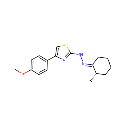 COc1ccc(-c2csc(N/N=C3\CCCC[C@@H]3C)n2)cc1 ZINC000028951709