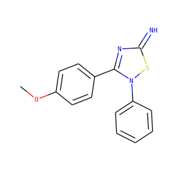 COc1ccc(-c2nc(=N)sn2-c2ccccc2)cc1 ZINC000004440891