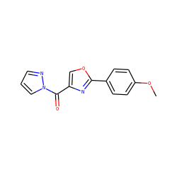 COc1ccc(-c2nc(C(=O)n3cccn3)co2)cc1 ZINC001772648601