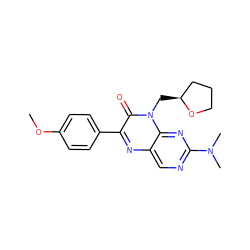 COc1ccc(-c2nc3cnc(N(C)C)nc3n(C[C@H]3CCCO3)c2=O)cc1 ZINC000004238950