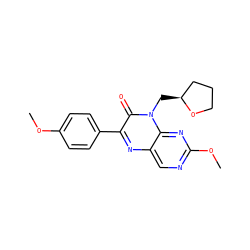 COc1ccc(-c2nc3cnc(OC)nc3n(C[C@H]3CCCO3)c2=O)cc1 ZINC000004238740