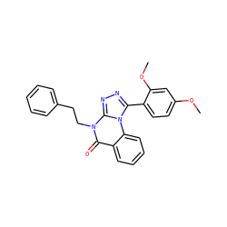 COc1ccc(-c2nnc3n(CCc4ccccc4)c(=O)c4ccccc4n23)c(OC)c1 ZINC000008688070