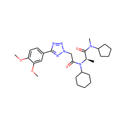 COc1ccc(-c2nnn(CC(=O)N(C3CCCCC3)[C@H](C)C(=O)N(C)C3CCCC3)n2)cc1OC ZINC000299852048