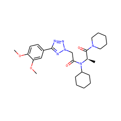 COc1ccc(-c2nnn(CC(=O)N(C3CCCCC3)[C@H](C)C(=O)N3CCCCC3)n2)cc1OC ZINC000299852504