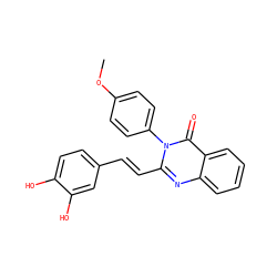 COc1ccc(-n2c(/C=C/c3ccc(O)c(O)c3)nc3ccccc3c2=O)cc1 ZINC000004863171