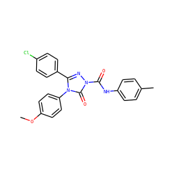 COc1ccc(-n2c(-c3ccc(Cl)cc3)nn(C(=O)Nc3ccc(C)cc3)c2=O)cc1 ZINC000103262286