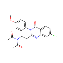 COc1ccc(-n2c(CCN(C(C)=O)C(C)=O)nc3cc(Cl)ccc3c2=O)cc1 ZINC000473172871