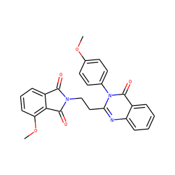 COc1ccc(-n2c(CCN3C(=O)c4cccc(OC)c4C3=O)nc3ccccc3c2=O)cc1 ZINC000095579867