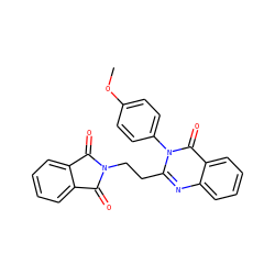 COc1ccc(-n2c(CCN3C(=O)c4ccccc4C3=O)nc3ccccc3c2=O)cc1 ZINC000001212075