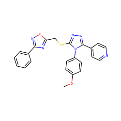 COc1ccc(-n2c(SCc3nc(-c4ccccc4)no3)nnc2-c2ccncc2)cc1 ZINC000009925372