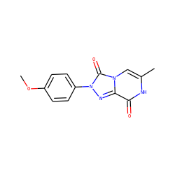 COc1ccc(-n2nc3c(=O)[nH]c(C)cn3c2=O)cc1 ZINC001772625452