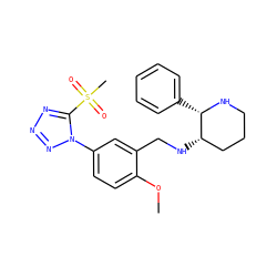 COc1ccc(-n2nnnc2S(C)(=O)=O)cc1CN[C@H]1CCCN[C@H]1c1ccccc1 ZINC000025972309