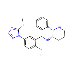 COc1ccc(-n2nnnc2SC)cc1CN[C@H]1CCCN[C@H]1c1ccccc1 ZINC000025977233