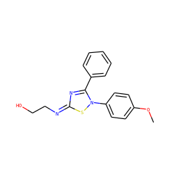 COc1ccc(-n2s/c(=N/CCO)nc2-c2ccccc2)cc1 ZINC000101506407