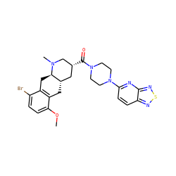 COc1ccc(Br)c2c1C[C@H]1C[C@@H](C(=O)N3CCN(c4ccc5nsnc5n4)CC3)CN(C)[C@@H]1C2 ZINC000028949888