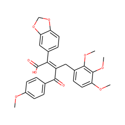 COc1ccc(C(=O)/C(Cc2ccc(OC)c(OC)c2OC)=C(\C(=O)O)c2ccc3c(c2)OCO3)cc1 ZINC000026013421