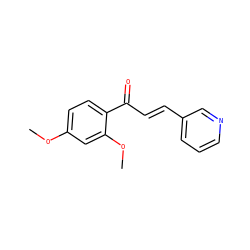 COc1ccc(C(=O)/C=C/c2cccnc2)c(OC)c1 ZINC000004991857