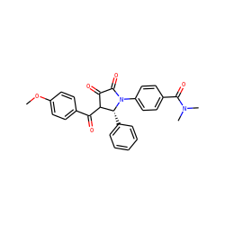 COc1ccc(C(=O)C2C(=O)C(=O)N(c3ccc(C(=O)N(C)C)cc3)[C@@H]2c2ccccc2)cc1 ZINC000165793711