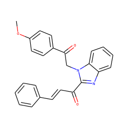 COc1ccc(C(=O)Cn2c(C(=O)/C=C/c3ccccc3)nc3ccccc32)cc1 ZINC000004419798