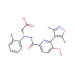 COc1ccc(C(=O)N[C@@H](CC(=O)O)c2ccccc2C)nc1-c1c(C)noc1C ZINC000203894394