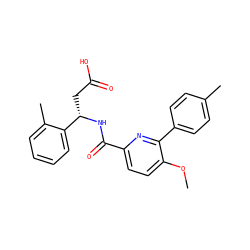 COc1ccc(C(=O)N[C@@H](CC(=O)O)c2ccccc2C)nc1-c1ccc(C)cc1 ZINC000203330503