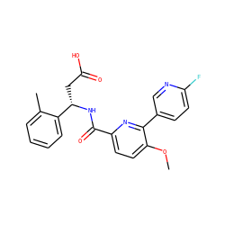 COc1ccc(C(=O)N[C@@H](CC(=O)O)c2ccccc2C)nc1-c1ccc(F)nc1 ZINC000261076022