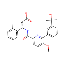 COc1ccc(C(=O)N[C@@H](CC(=O)O)c2ccccc2C)nc1-c1cccc(C(C)(C)O)c1 ZINC000261123423