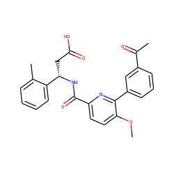 COc1ccc(C(=O)N[C@@H](CC(=O)O)c2ccccc2C)nc1-c1cccc(C(C)=O)c1 ZINC000261166943