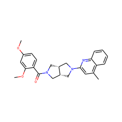 COc1ccc(C(=O)N2C[C@@H]3CN(c4cc(C)c5ccccc5n4)C[C@@H]3C2)c(OC)c1 ZINC000116823656