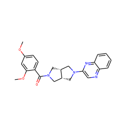 COc1ccc(C(=O)N2C[C@@H]3CN(c4cnc5ccccc5n4)C[C@@H]3C2)c(OC)c1 ZINC000116823277