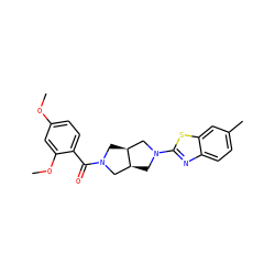 COc1ccc(C(=O)N2C[C@H]3CN(c4nc5ccc(C)cc5s4)C[C@H]3C2)c(OC)c1 ZINC000116827171