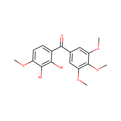COc1ccc(C(=O)c2cc(OC)c(OC)c(OC)c2)c(O)c1O ZINC000013558332