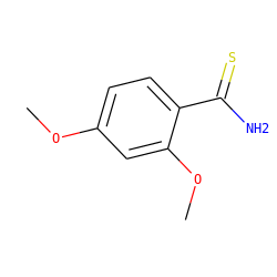 COc1ccc(C(N)=S)c(OC)c1 ZINC000008691998