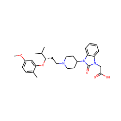 COc1ccc(C)c(O[C@@H](CCN2CCC(n3c(=O)n(CC(=O)O)c4ccccc43)CC2)C(C)C)c1 ZINC000028874825