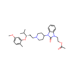 COc1ccc(C)c(O[C@@H](CCN2CCC(n3c(=O)n(CCOC(C)=O)c4ccccc43)CC2)C(C)C)c1 ZINC000028874749