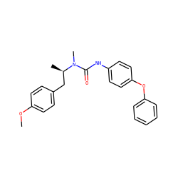 COc1ccc(C[C@@H](C)N(C)C(=O)Nc2ccc(Oc3ccccc3)cc2)cc1 ZINC000013863323